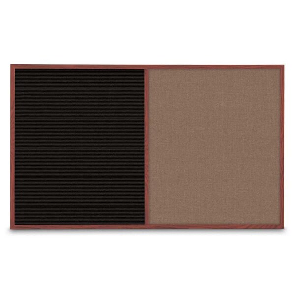 Enclosed Corkboard, 1 Door, 18"x24", 4" Fra, UV3400-BLACK-CORK